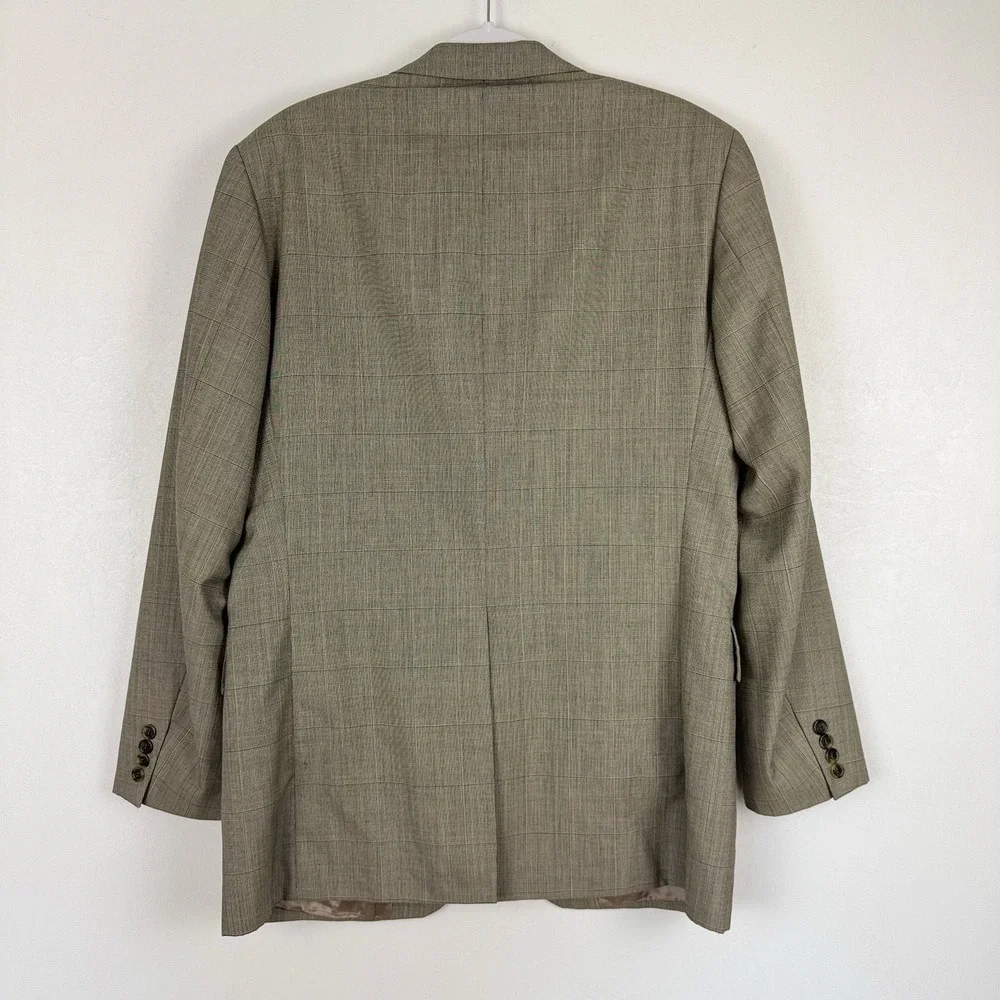 Vintage Chaps By Ralph Lauren Blazer Men's‎ 41L Tan Sports Coat Pure Virgin Wool